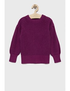 GAP pulover de bumbac pentru copii culoarea violet, light