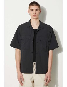 Carhartt WIP camasa S/S Evers Shirt barbati, culoarea negru, regular, I033022.89XX