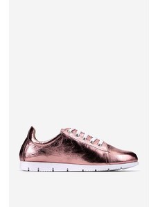 Dasha Pantofi bronz-roz din piele cu siret