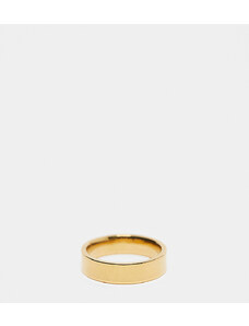 Lost Souls stainless steel 6mm band ring in 18k gold plated