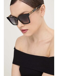 Burberry ochelari de soare MAPLE femei, culoarea negru, 0BE4335
