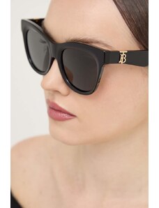 Burberry ochelari de soare femei, culoarea negru, 0BE4418