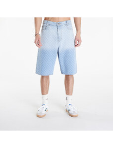 Pantaloni scurți pentru bărbați Daily Paper Zella Monogram Denim Shorts Mid Blue