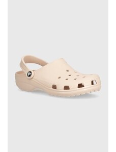 Crocs papuci Classic femei, culoarea bej, 10001