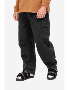 Carhartt WIP pantaloni de bumbac Cole Cargo Pant culoarea negru, drept I031218-BLACK