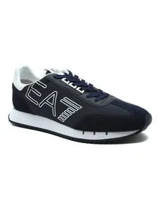 EA7 Sneakers cu adaos de piele