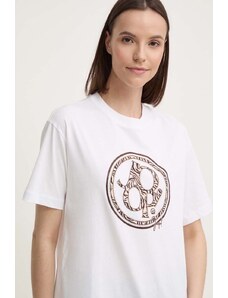 Joop! tricou din bumbac femei, culoarea alb