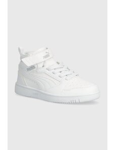 Puma sneakers pentru copii Rebound V6 Mid AC+ PS culoarea alb