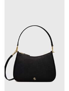 Lauren Ralph Lauren Lauren Ralph poșetă de piele culoarea negru 431884000000