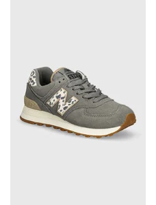 New Balance sneakers din piele intoarsă 574 culoarea gri, WL574IJ2