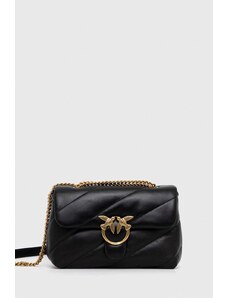 Pinko poseta de piele culoarea negru