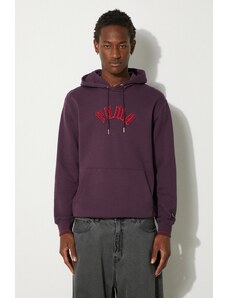 Puma hanorac de bumbac Classics Play Paris Hoodie barbati, culoarea violet, cu glugă, cu imprimeu, 626766