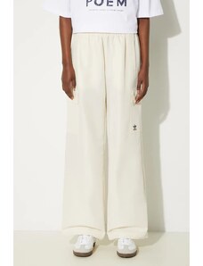 adidas Originals pantaloni Essentials Woven Cargo femei, culoarea bej, neted, IX9970