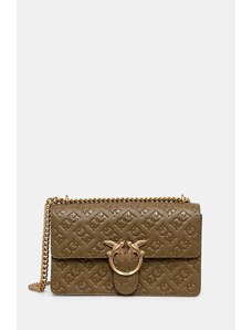 Pinko poseta de piele culoarea verde, 100941 A1YB
