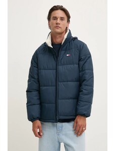 Tommy Jeans geaca barbati, culoarea albastru marin, de iarna, DM0DM20003