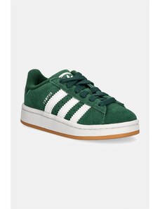 adidas Originals sneakers de piele întoarsă pentru copii CAMPUS 00s EL C culoarea verde, JI4332