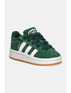 adidas Originals sneakers de piele întoarsă pentru copii CAMPUS 00s CF EL culoarea verde, JI4333