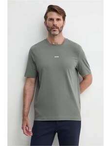 BOSS tricou BOSS ORANGE barbati, culoarea gri, cu imprimeu, 50473278