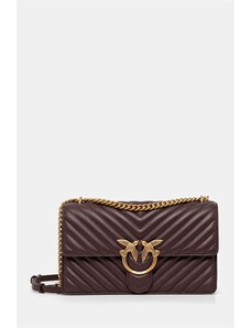 Pinko poseta de piele culoarea violet, 100941 A0GK