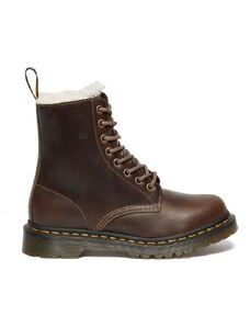 Dr. Martens bocanci de piele 1460 Pascal Serena femei, culoarea maro, cu toc plat, izolat, DM32019777