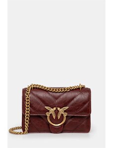 Pinko poseta de piele culoarea bordo, 100074 A1UR