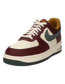 Nike Sportswear Sneaker low 'AIR FORCE 1 '07 Lv8' verde închis / roşu închis / alb murdar