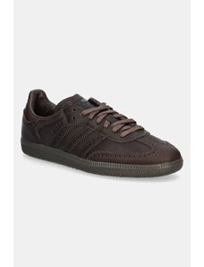adidas Originals sneakers din piele Samba OG culoarea maro, JI3231