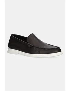 BOSS mocasini de piele Sienne barbati, culoarea maro, 50536173