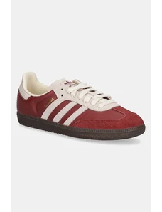 adidas Originals sneakers din piele Samba OG culoarea bordo, JI3216