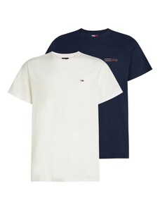 Tommy Jeans Tricou bleumarin / alb
