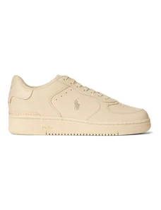 Polo Ralph Lauren sneakers din piele Masters Crt barbati, culoarea bej, 809971279001