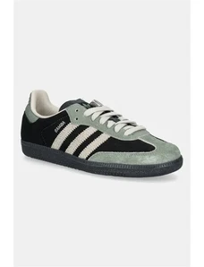 adidas Originals sneakers din piele intoarsă Samba OG W femei, culoarea negru, JI2680
