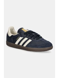 adidas Originals sneakers din piele Samba OG culoarea albastru marin, ID2056