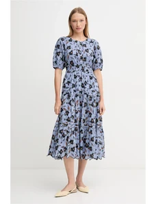 Pepe Jeans rochie din bumbac EVA midi, evazată, PL953695