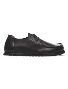 Birkenstock pantofi de piele Utti Lace LENA bărbați, culoarea negru, 1029579