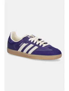 adidas Originals sneakers din piele Samba OG culoarea violet, JI2736