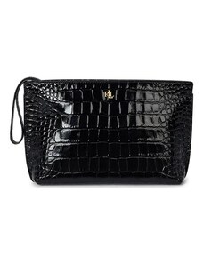 Lauren Ralph Lauren geantă piele culoarea negru, 432969466