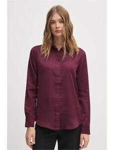 Lauren Ralph Lauren cămașă culoarea bordo, cu guler clasic, regular, 200918715