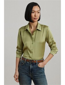 Lauren Ralph Lauren cămașă culoarea verde, cu guler clasic, regular, 200918715