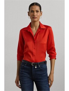 Lauren Ralph Lauren cămașă culoarea roșu, cu guler clasic, regular, 200918715