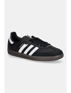 adidas Originals sneakers din piele SAMBA OG x Jeremy Scott culoarea negru, JQ8835