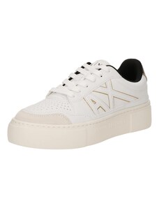 ARMANI EXCHANGE Sneaker low crem / maro cappuccino / auriu / alb murdar