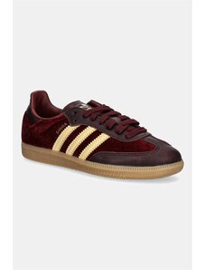 adidas Originals sneakers din piele Samba OG culoarea bordo, JS1394