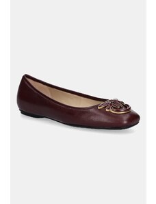 Pinko balerini de piele Max 03 culoarea bordo, SD0379P003P61