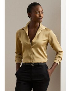 Lauren Ralph Lauren cămașă culoarea bej, cu guler clasic, regular, 200918715