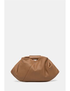 MM6 Maison Margiela poșetă de piele Japanese Draped Mini culoarea maro, SB5WD0029