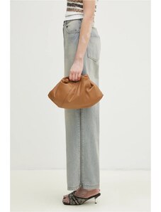 MM6 Maison Margiela poșetă de piele Japanese Draped Mini culoarea maro, SB5WD0029