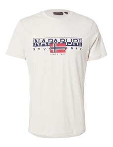 NAPAPIJRI Tricou 'S-AYLMER' bej / albastru închis / roșu
