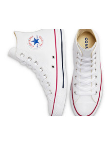 Converse Chuck Taylor Hi Leather White Unisex - Adidași Converse - Alb - 132169C-8UK