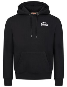 LONSDALE Bluză de molton 'Talmine' negru / alb